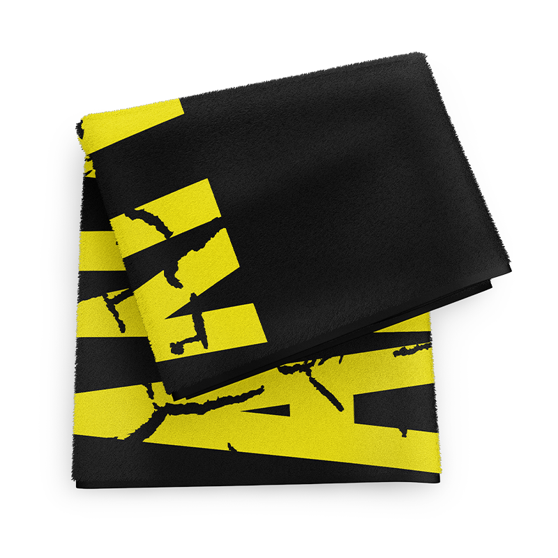Black & Yellow Gym Towel