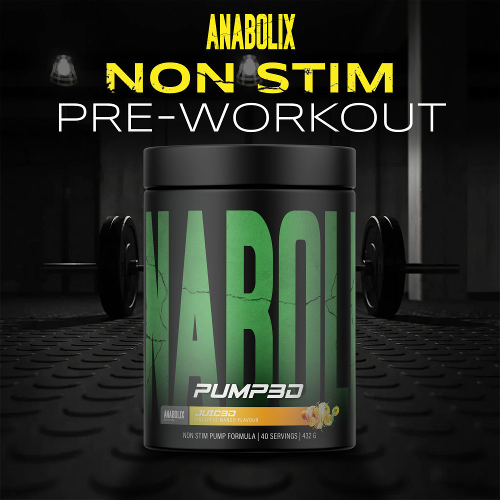 Pump3D by Anabolix non stim pre-workout powder juic3d, 432g tub, caffeine free pump formula
