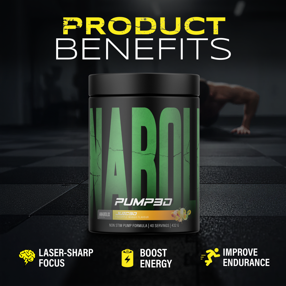 Anabolix non stimulant pre workout powder juic3d 432g, Pump3D tub promoting energy, focus and endurance
