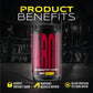 Anabolix Mammoth pro gainer banana flavour 15kg tub, muscle gain supplement with product benefits display