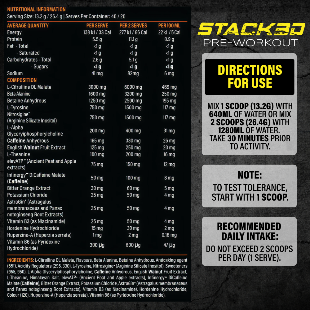 Stack3d - Pre Workout