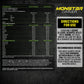 Anabolix Monst3r weight gainer nutrition information panel, amino profile and mixing directions display