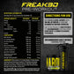 NAR Freak3D pre-workout splice3d pine lime vanilla 375g tub with black shaker and nutrition panel